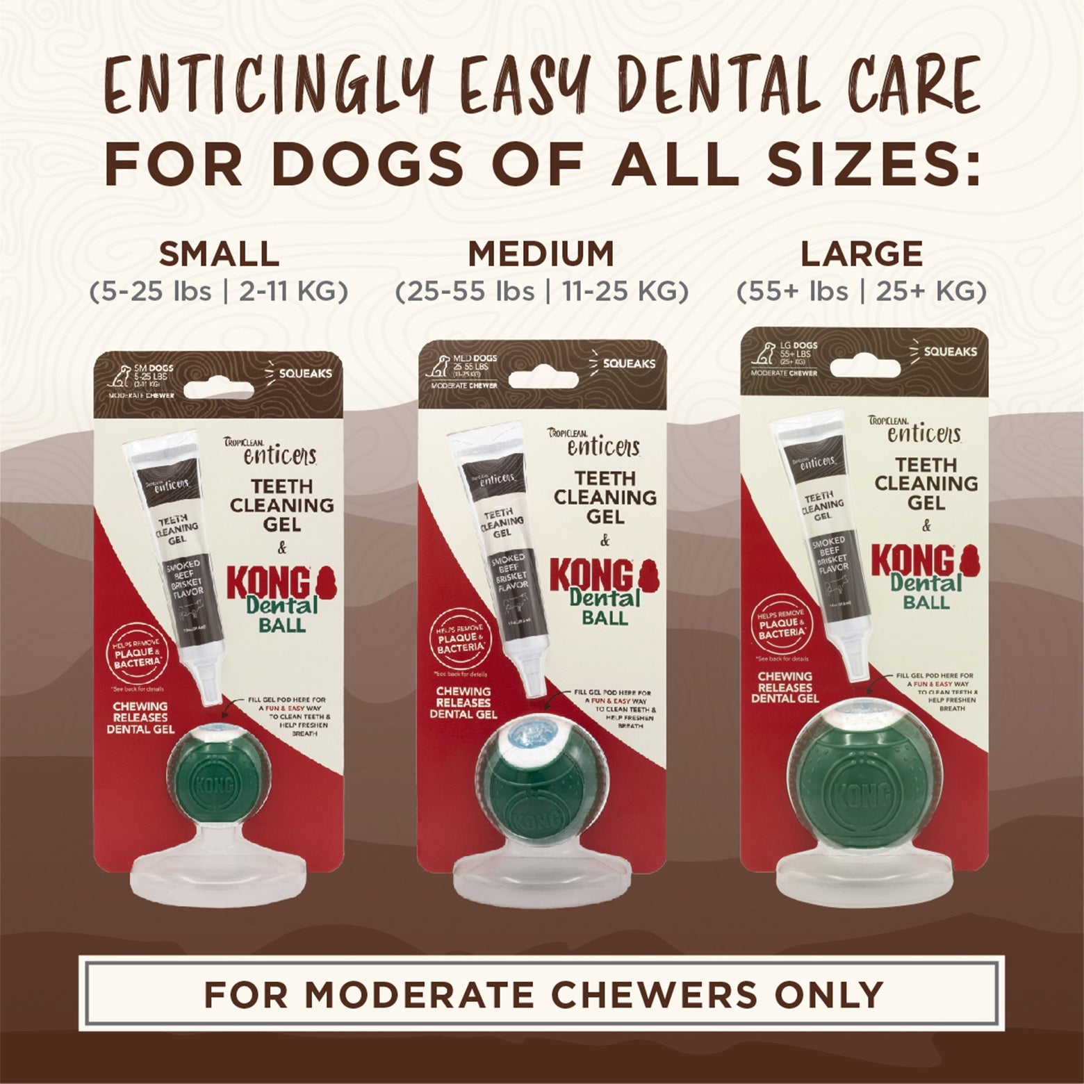 TropiClean Enticers Kong Dental Ball & Smoked Beef Brisket Gel - PetPost Australia