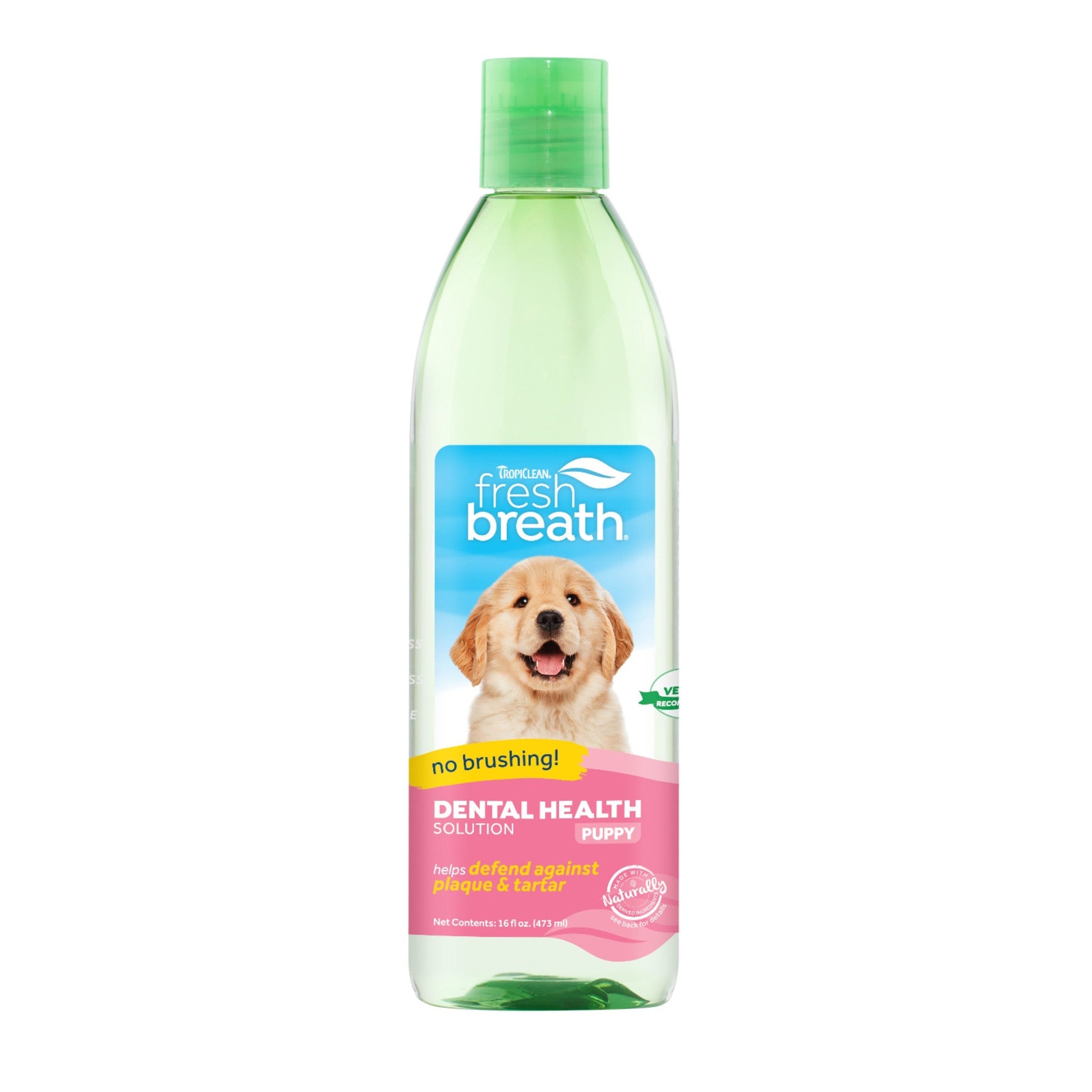 TropiClean Fresh Breath Dental Health Solution for Puppies 473mL - PetPost Australia