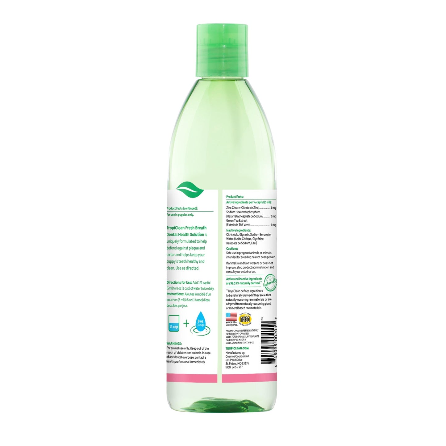TropiClean Fresh Breath Dental Health Solution for Puppies 473mL - PetPost Australia