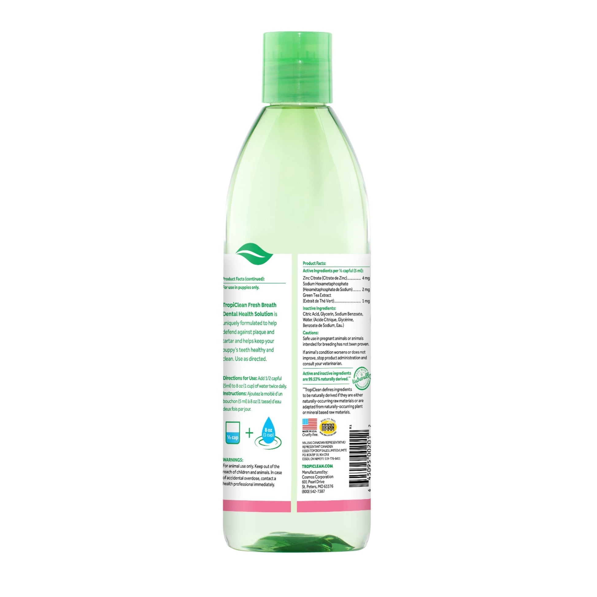 TropiClean Fresh Breath Dental Health Solution for Puppies 473mL - PetPost Australia