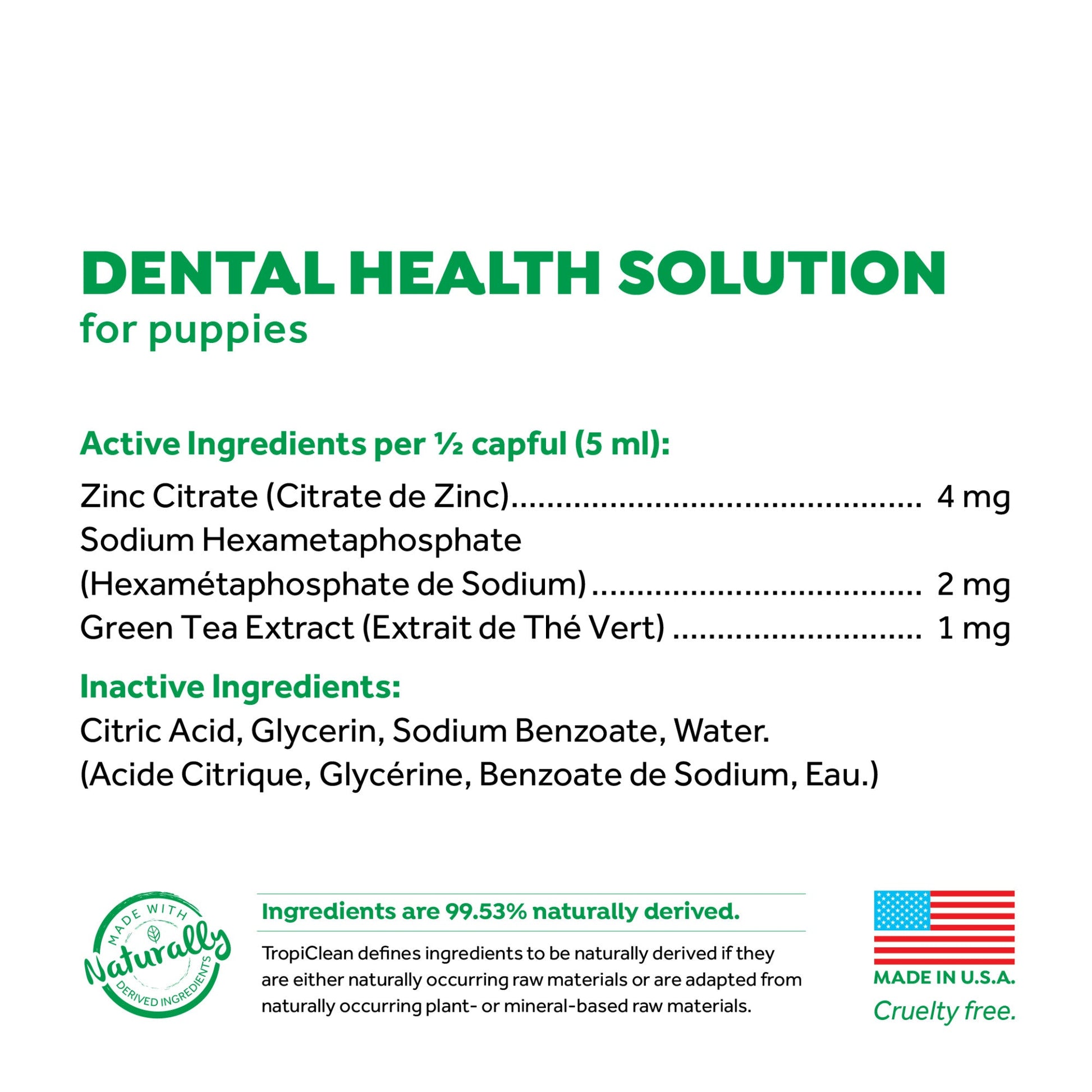 TropiClean Fresh Breath Dental Health Solution for Puppies 473mL - PetPost Australia