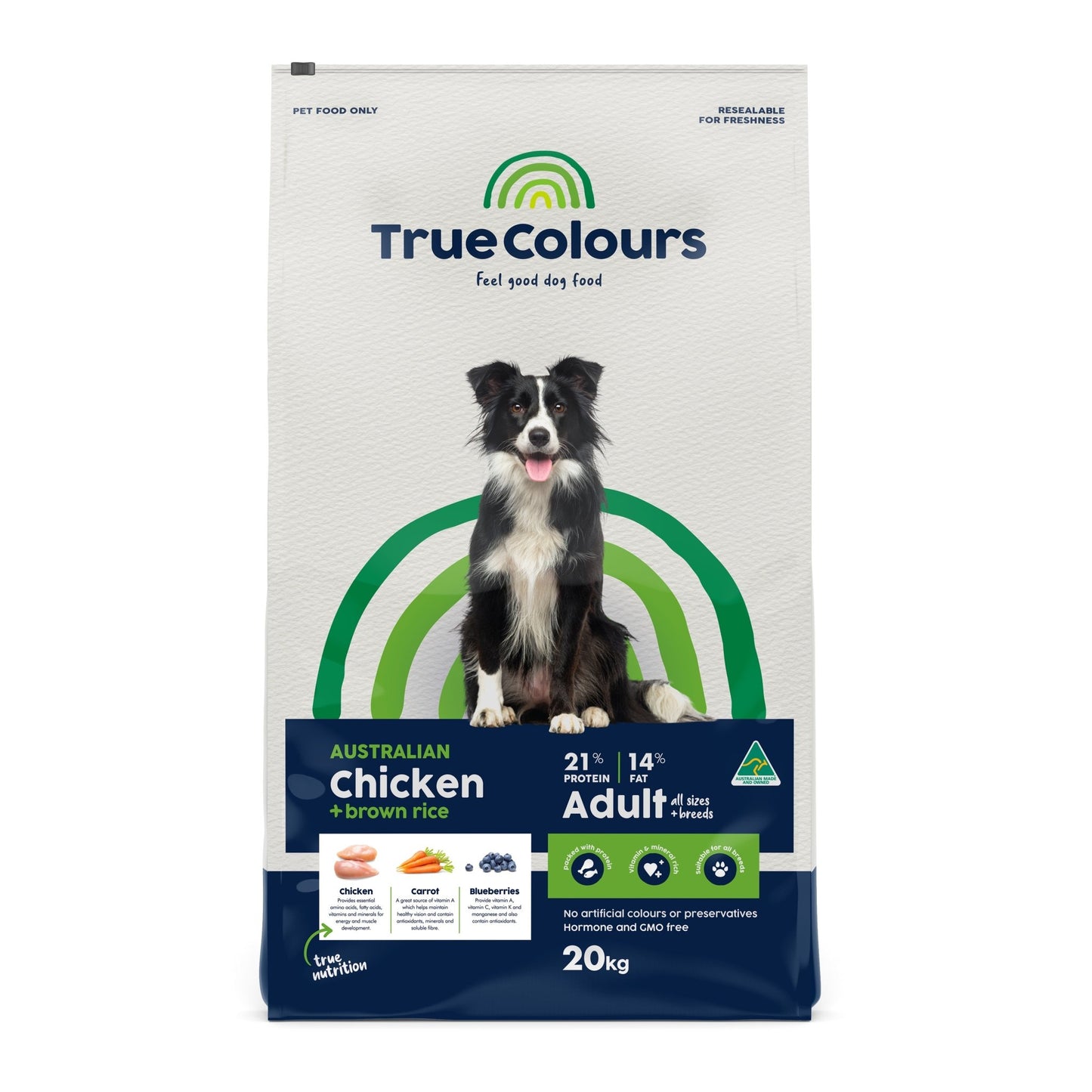 True Colours Adult Chicken & Brown Rice - PetPost Australia