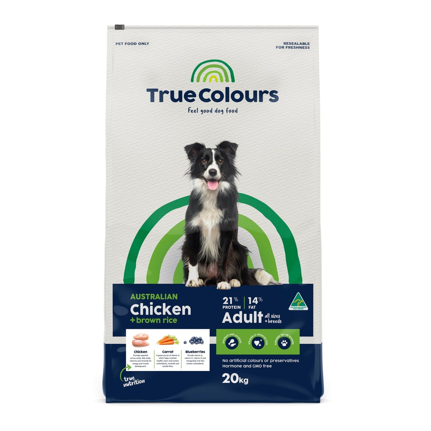 True Colours Adult Chicken & Brown Rice - PetPost Australia