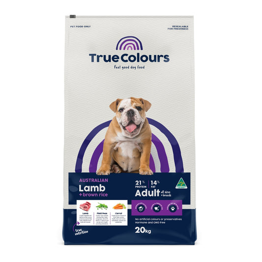 True Colours Adult Lamb & Brown Rice - PetPost Australia