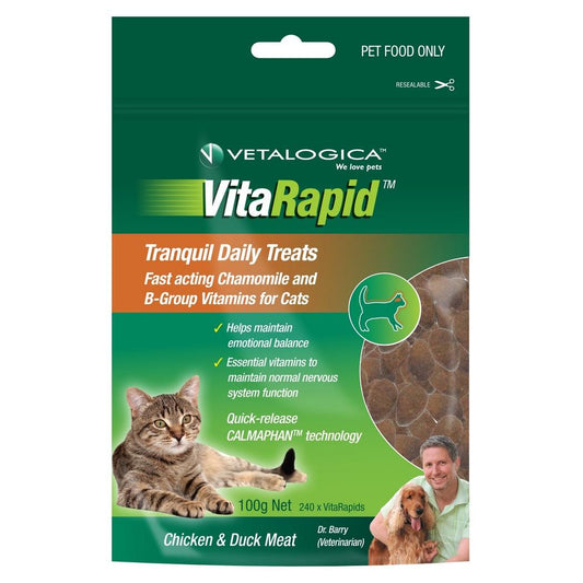 Vetalogica Chicken Tranquil Cat Treats 100g - PetPost Australia