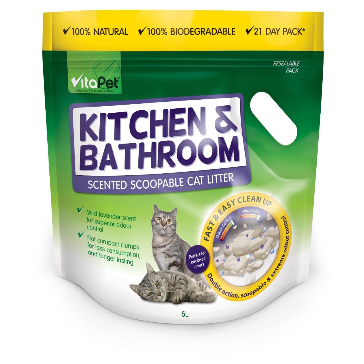 VitaPet Bathroom & Kitchen Cat Litter 6L - PetPost Australia