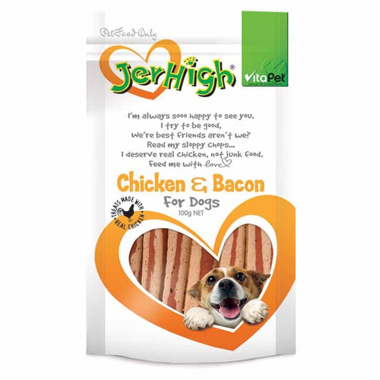 Vitapet Jerhigh Chicken & Bacon Dog Treats - PetPost Australia