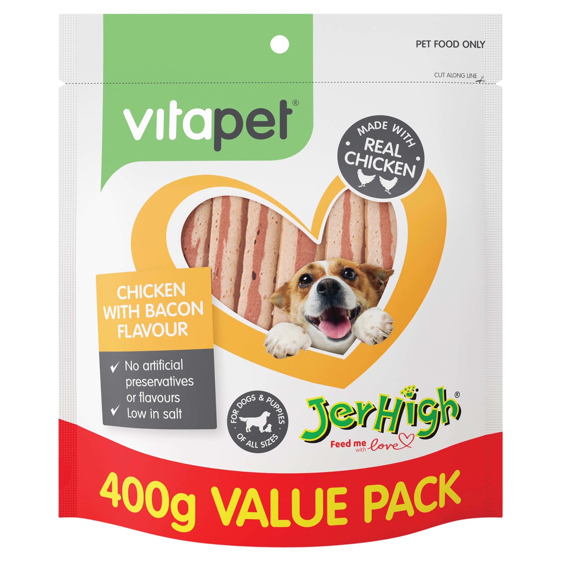 Vitapet Jerhigh Chicken & Bacon Dog Treats - PetPost Australia