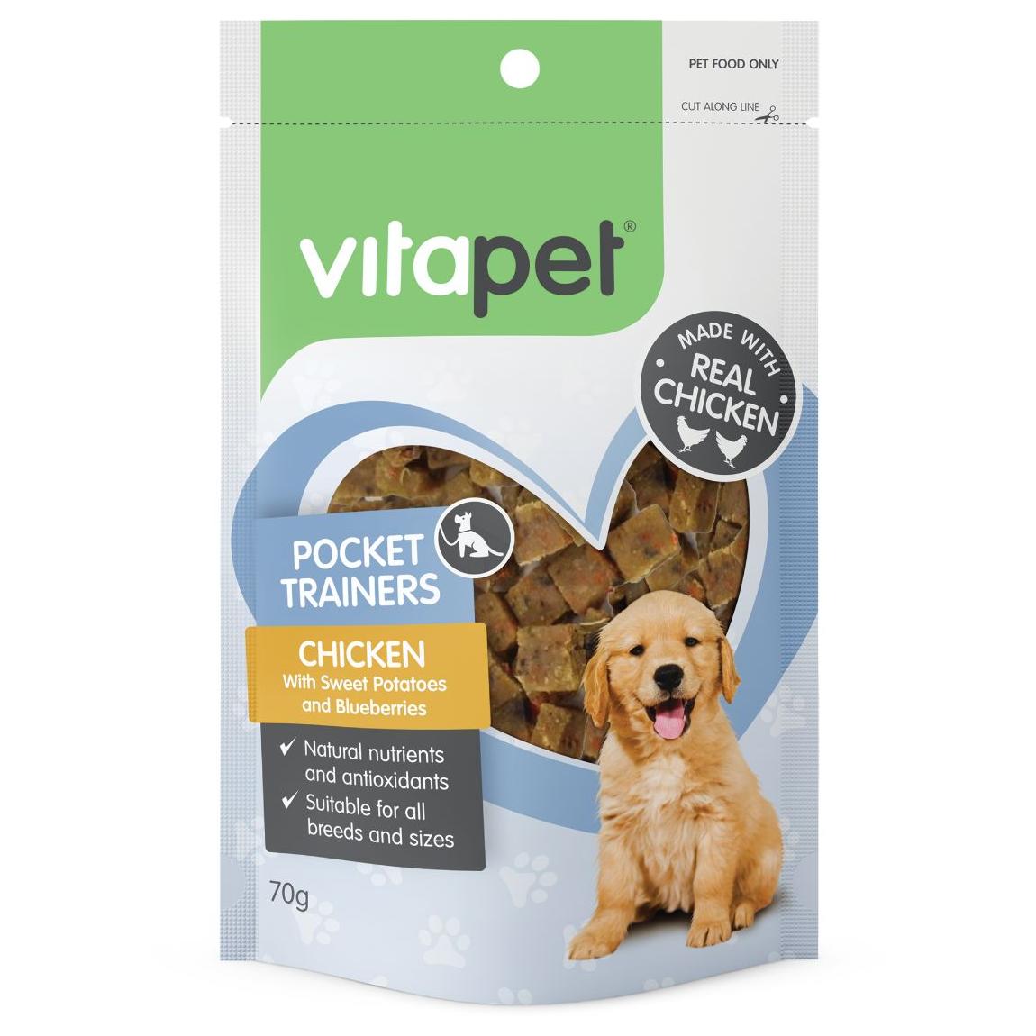 VitaPet Pocket Trainer Chicken Dog Treats 70g - PetPost Australia