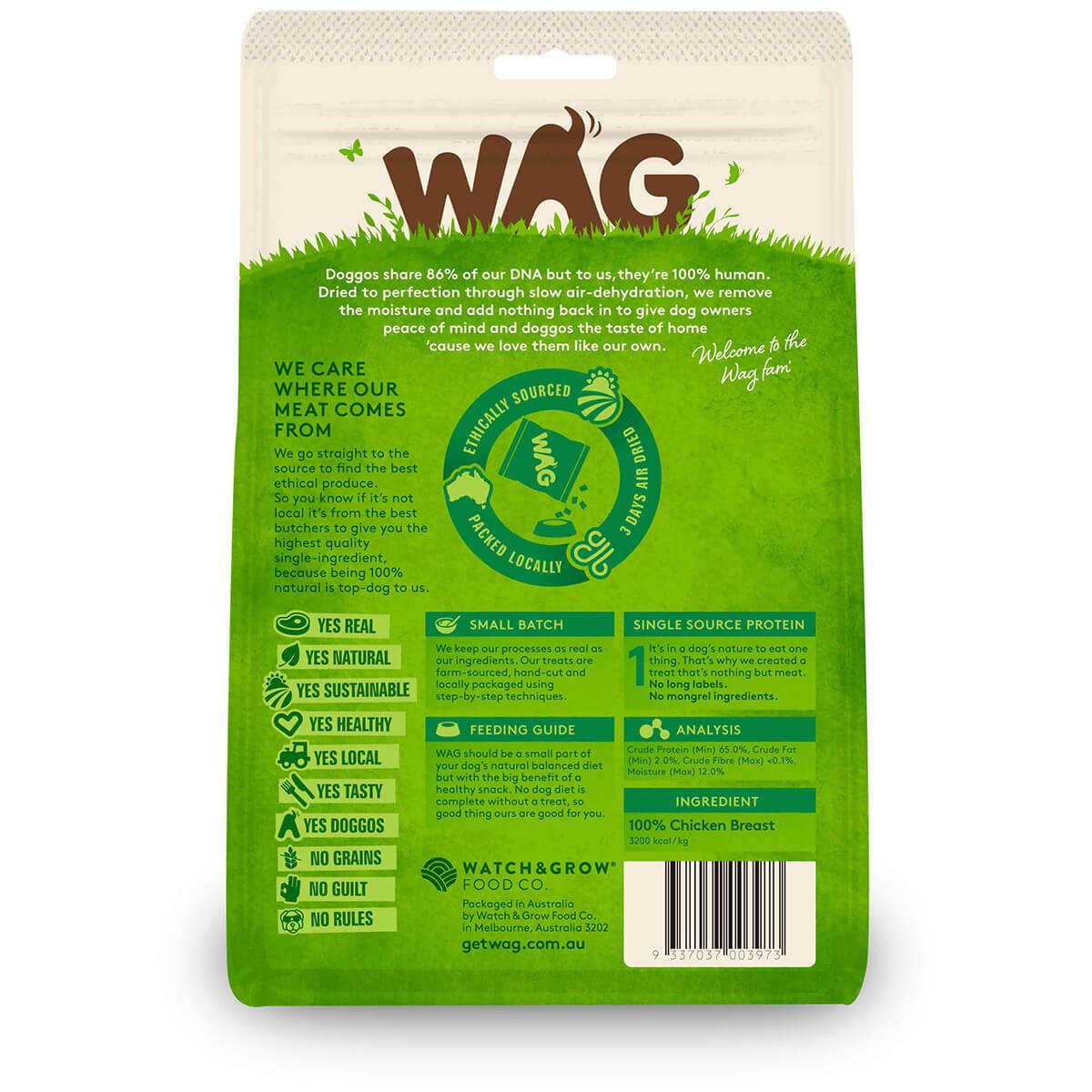 WAG Chicken Breast Dog Treats - PetPost Australia