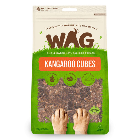 WAG Kangaroo Cubes Dog Treats - PetPost Australia
