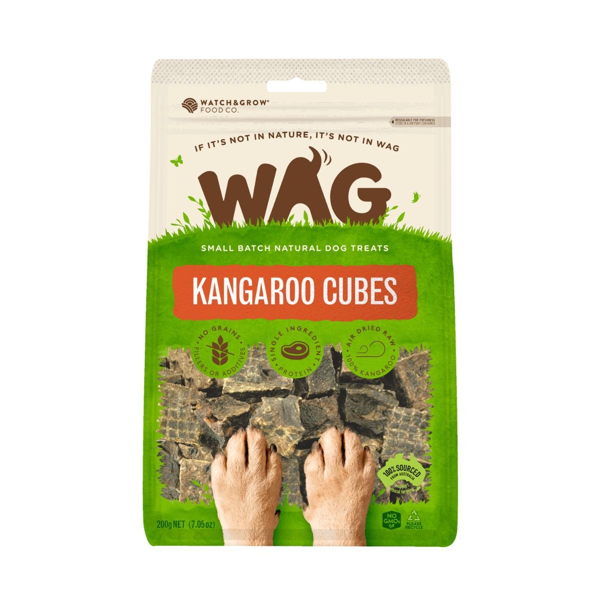 WAG Kangaroo Cubes Dog Treats - PetPost Australia