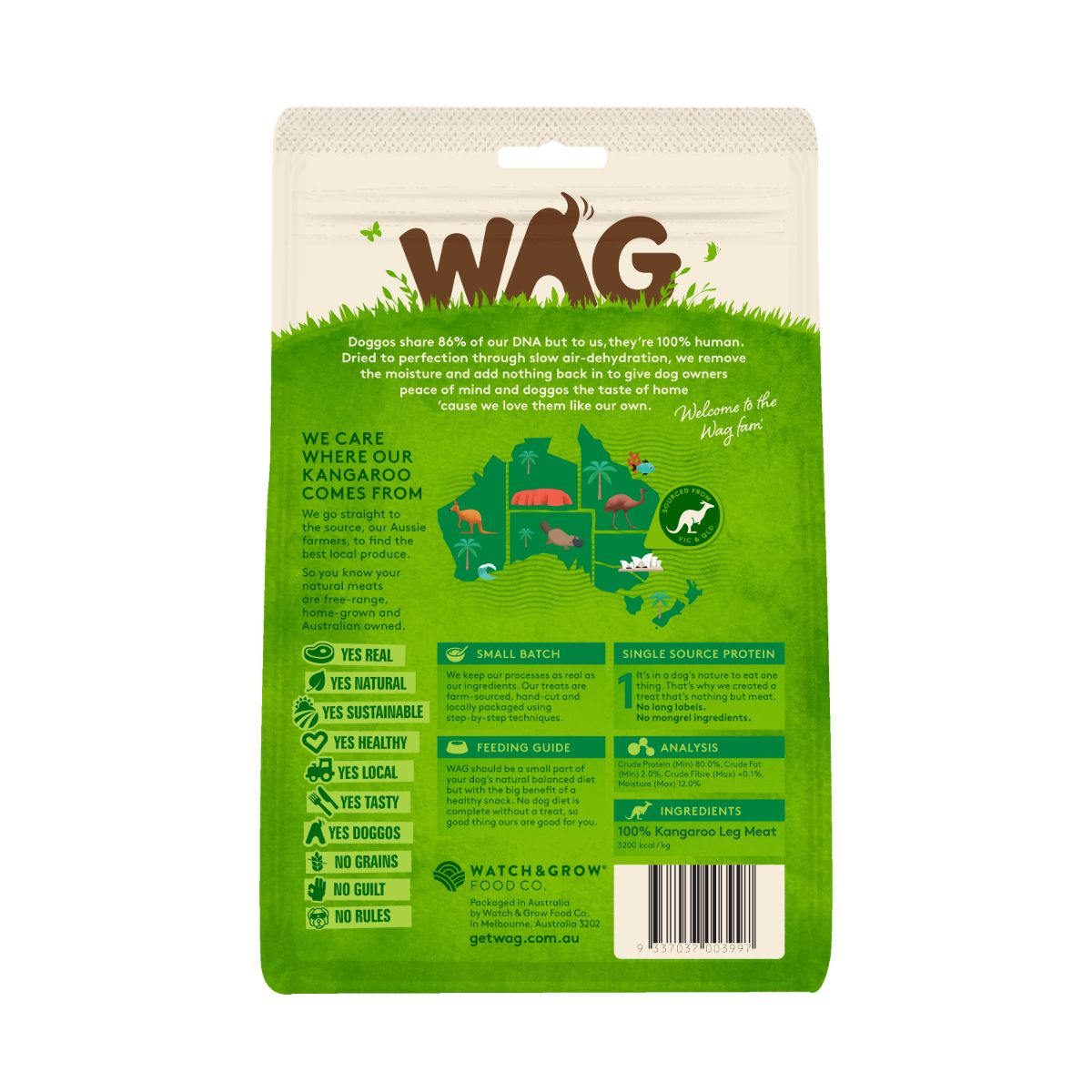 WAG Kangaroo Cubes Dog Treats - PetPost Australia