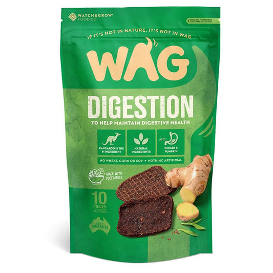 WAG Kangaroo Jerky Digestion 10pc - PetPost Australia