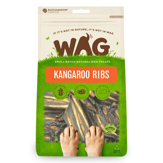 WAG Kangaroo Ribs Dog Treats - PetPost Australia
