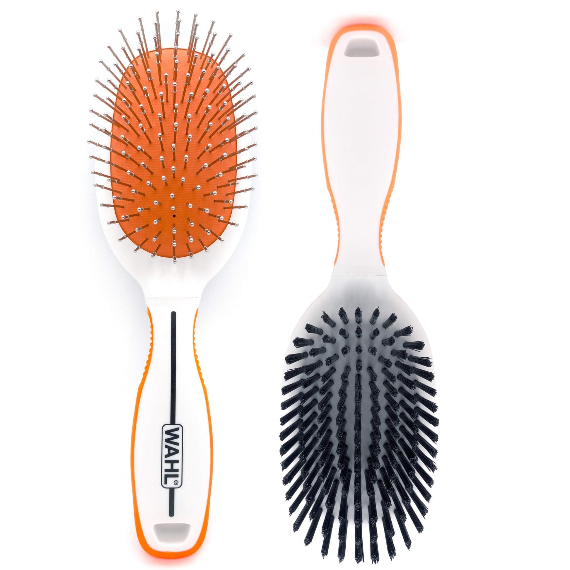 Wahl Orange/White Large Double Sided Pin/Bristle Brush - PetPost Australia