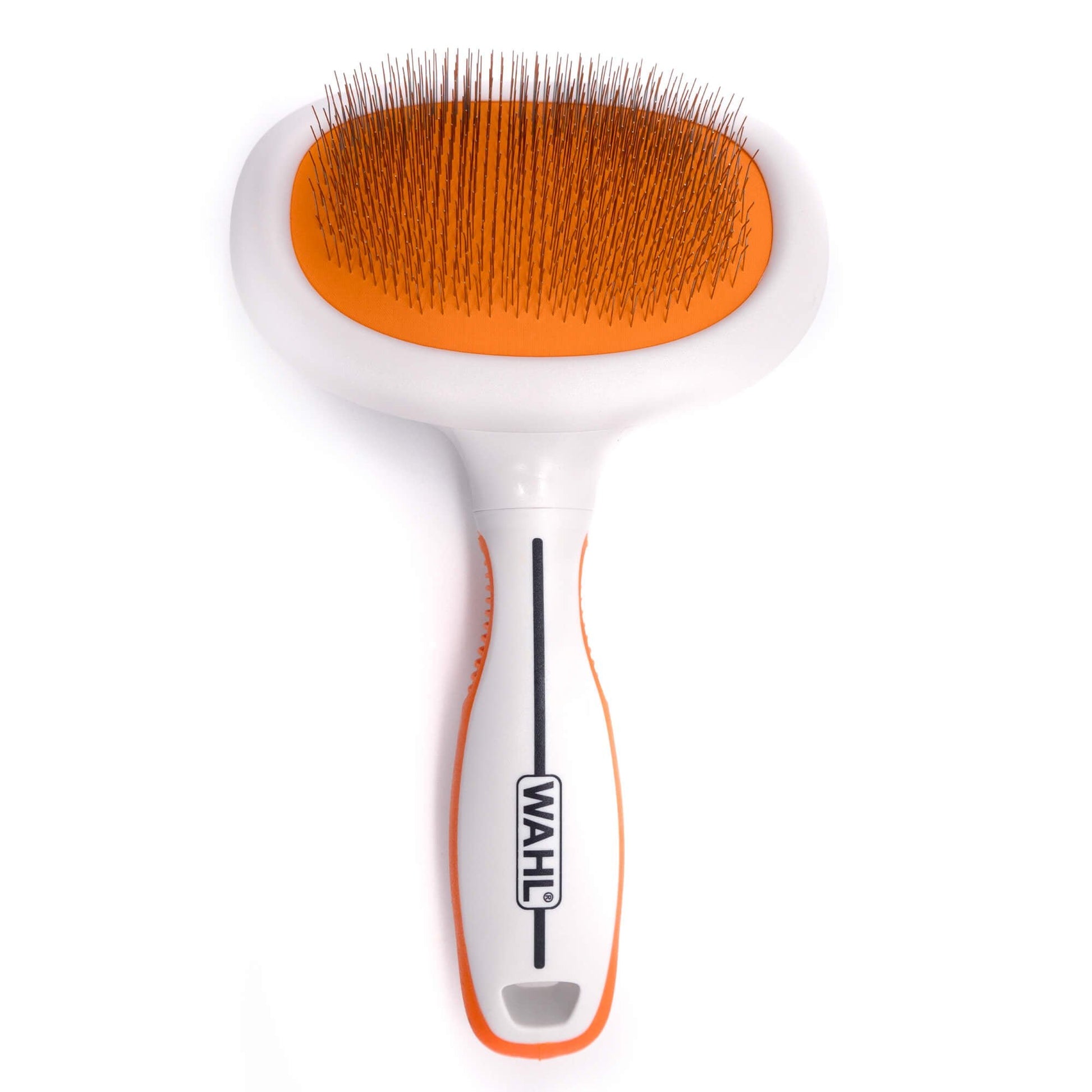 Wahl Orange/White Large Metal Slicker brush - PetPost Australia