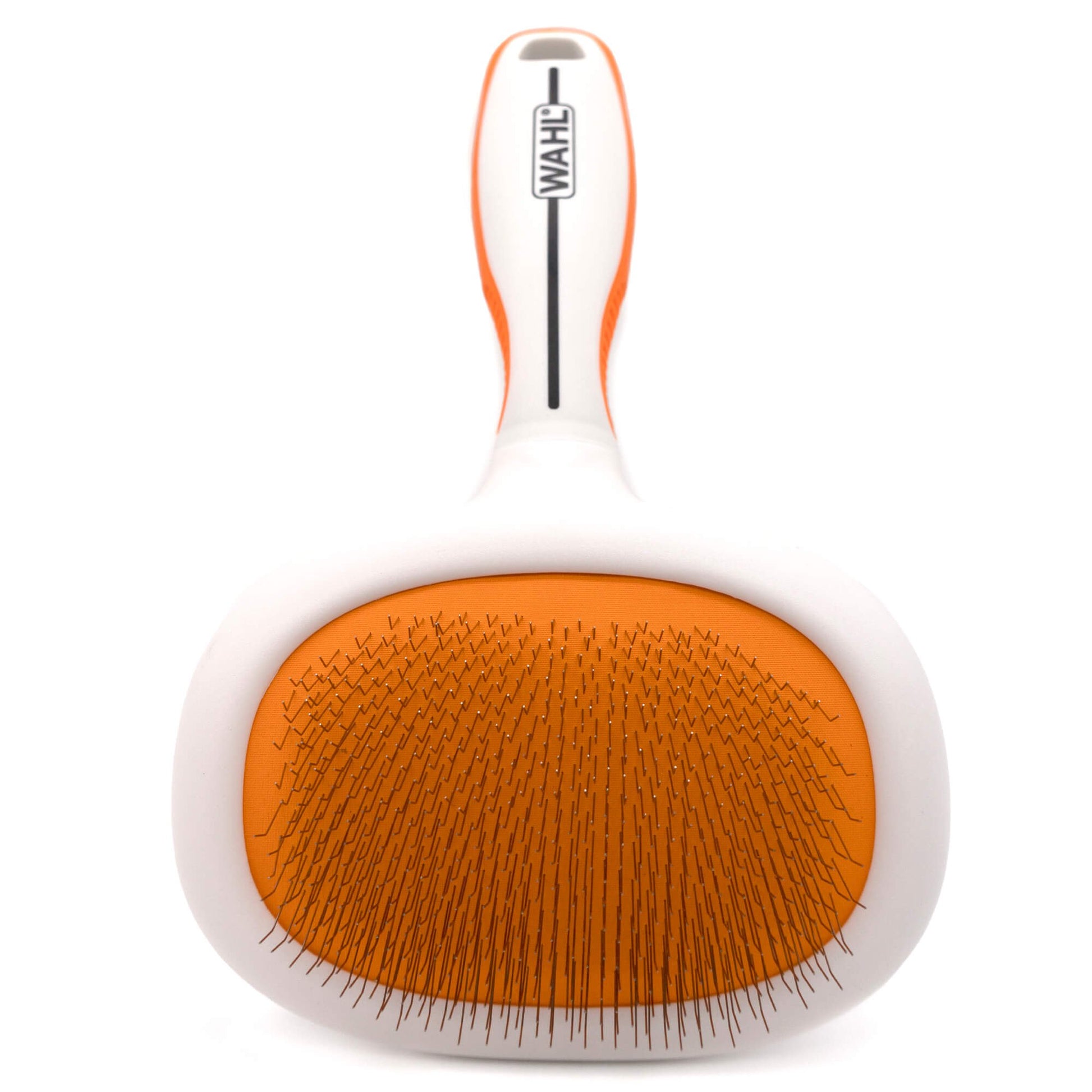 Wahl Orange/White Large Metal Slicker brush - PetPost Australia