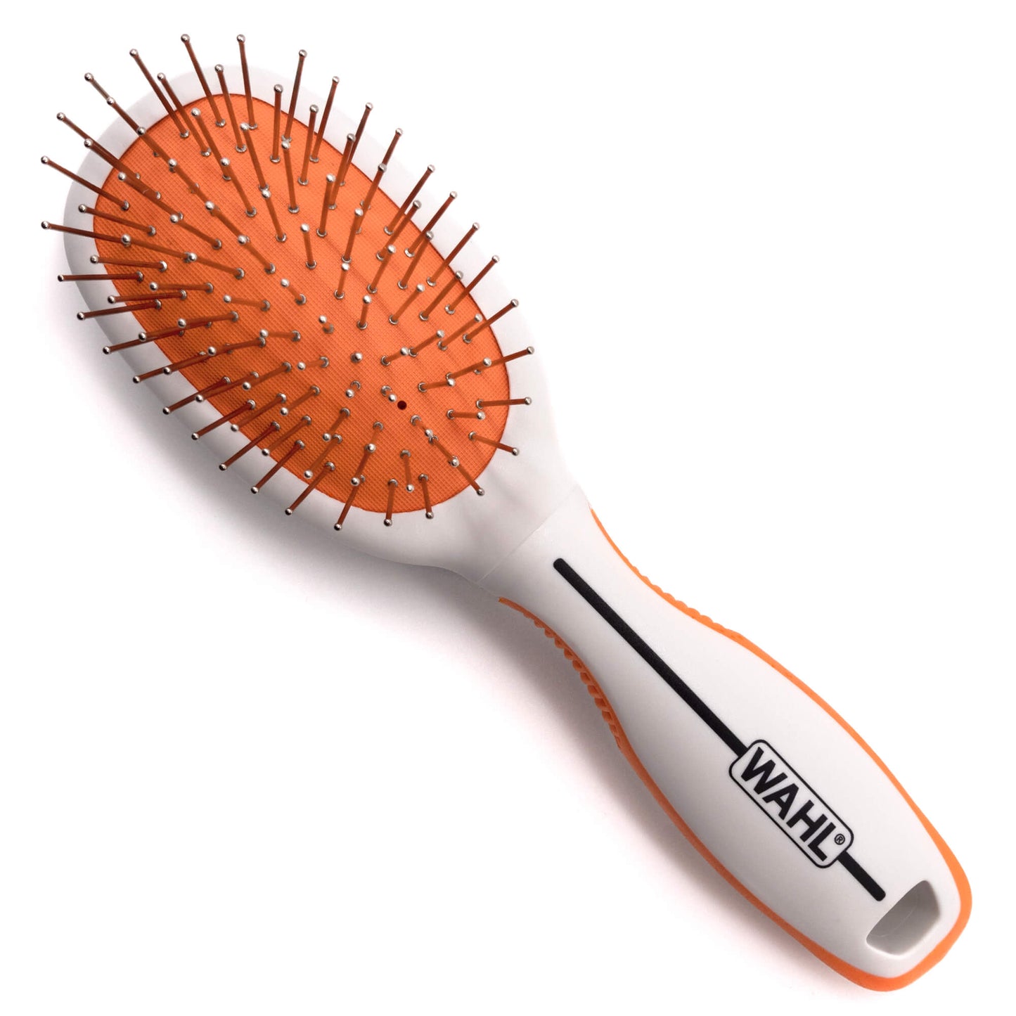 Wahl Orange/White Small Double Sided Pin/Bristle Brush - PetPost Australia