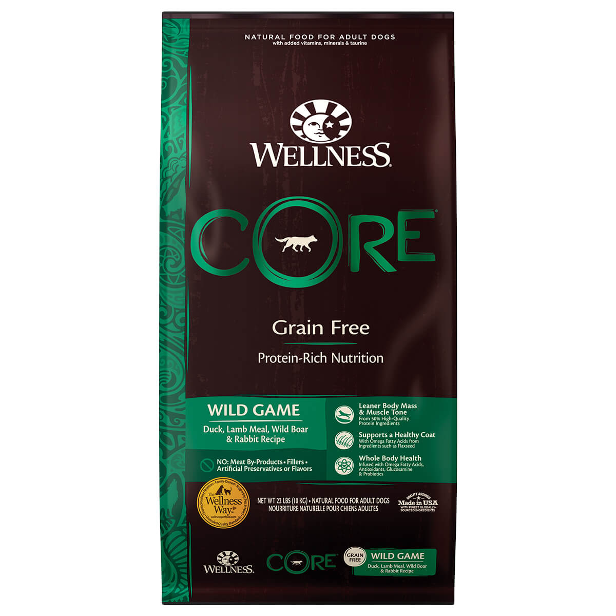 Wellness Core Grain Free Adult Wild Game Dry Dog Food 10kg - PetPost Australia