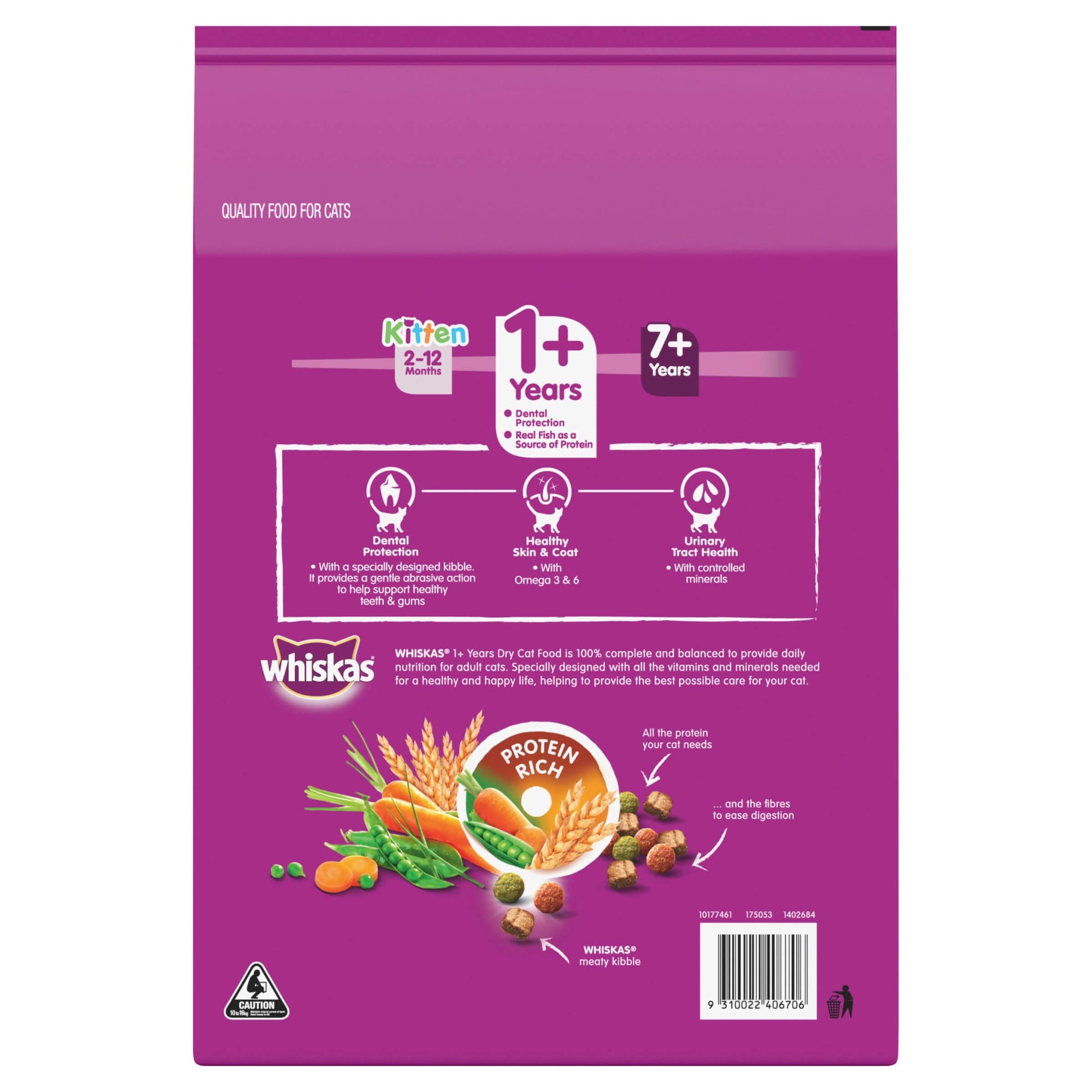 Whiskas Ocean Fish Dry Cat Food - PetPost Australia