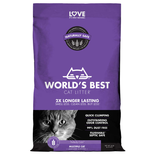 World's Best Multiple Cat Lavender Scented Cat Litter - PetPost Australia