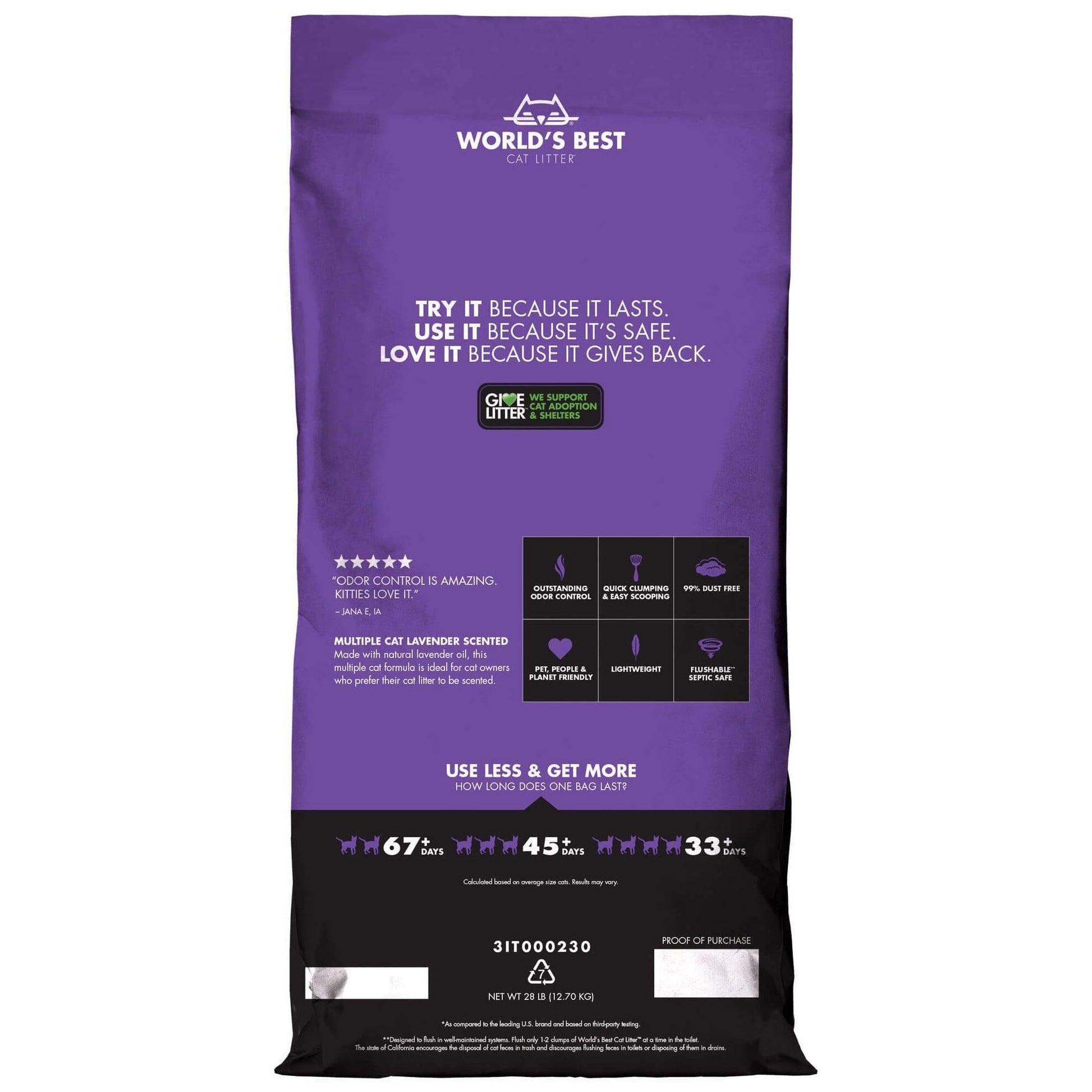 World's Best Multiple Cat Lavender Scented Cat Litter - PetPost Australia