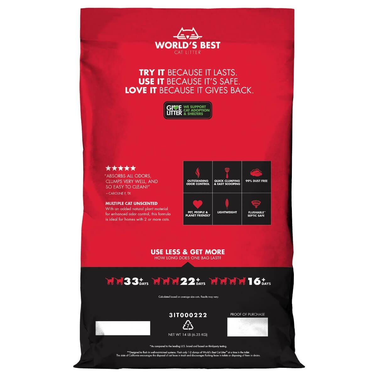 World's Best Multiple Cat Unscented Cat Litter - PetPost Australia