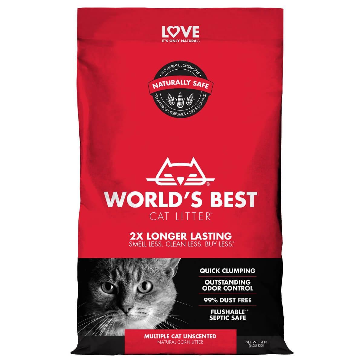 World's Best Multiple Cat Unscented Cat Litter - PetPost Australia