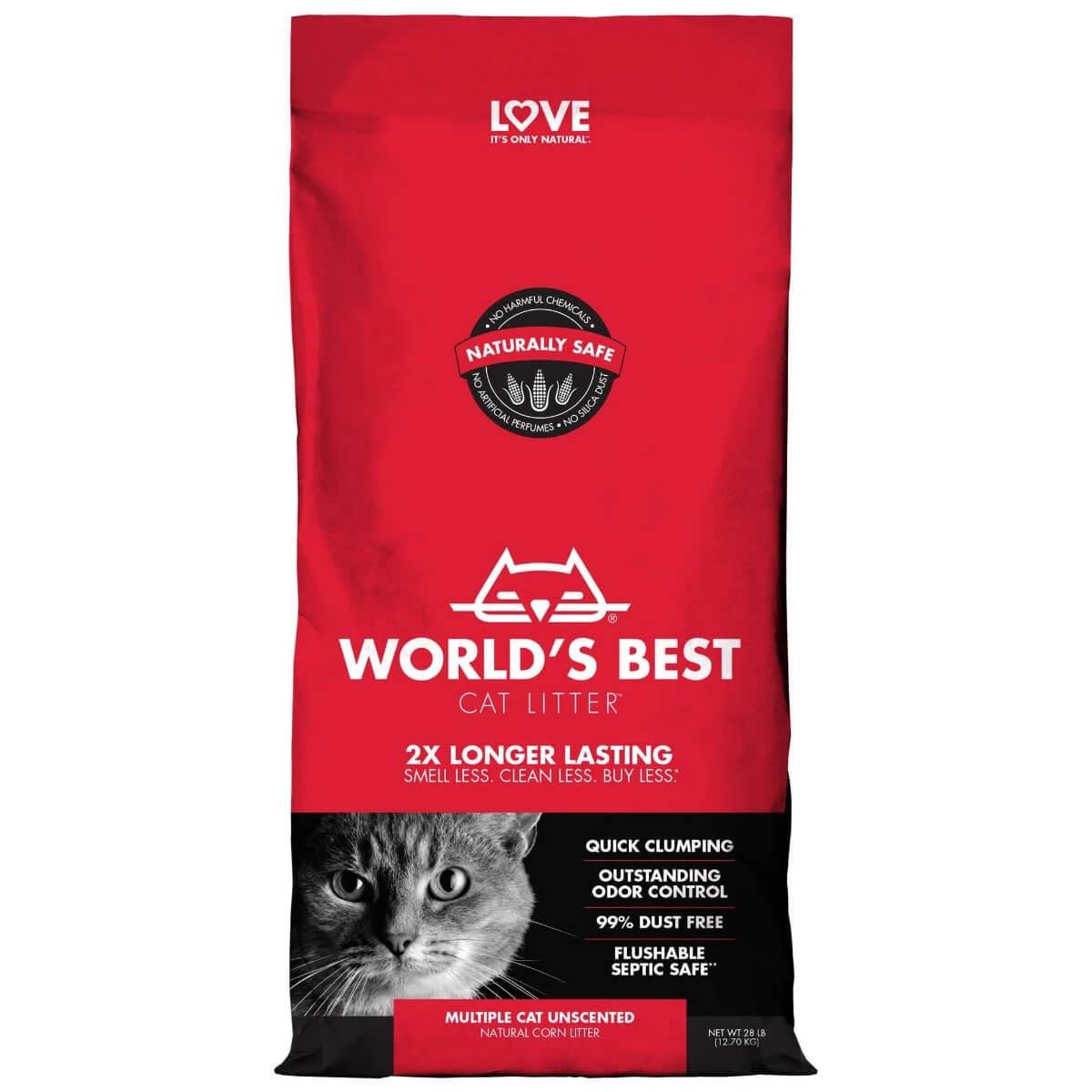 World's Best Multiple Cat Unscented Cat Litter - PetPost Australia