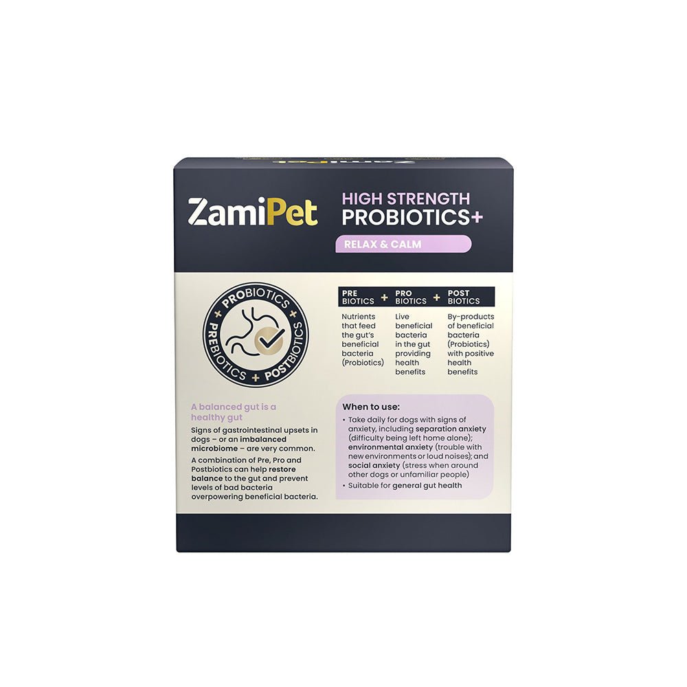 ZamiPet High Strength Probiotics+ Relax & Calm for Dogs 30 x 1.2g - PetPost Australia