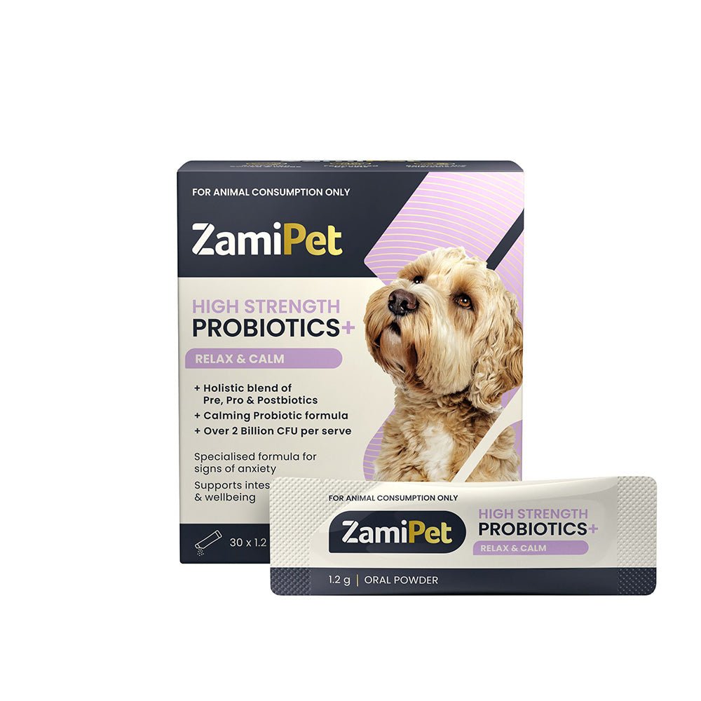 ZamiPet High Strength Probiotics+ Relax & Calm for Dogs 30 x 1.2g - PetPost Australia