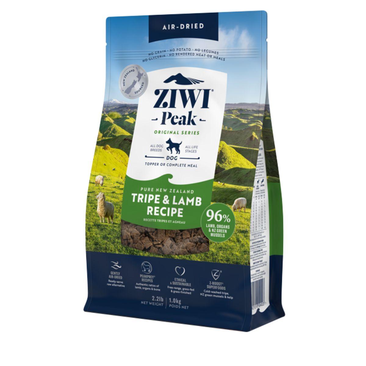 Ziwi Peak Air Dried Tripe & Lamb Dry Dog Food - PetPost Australia
